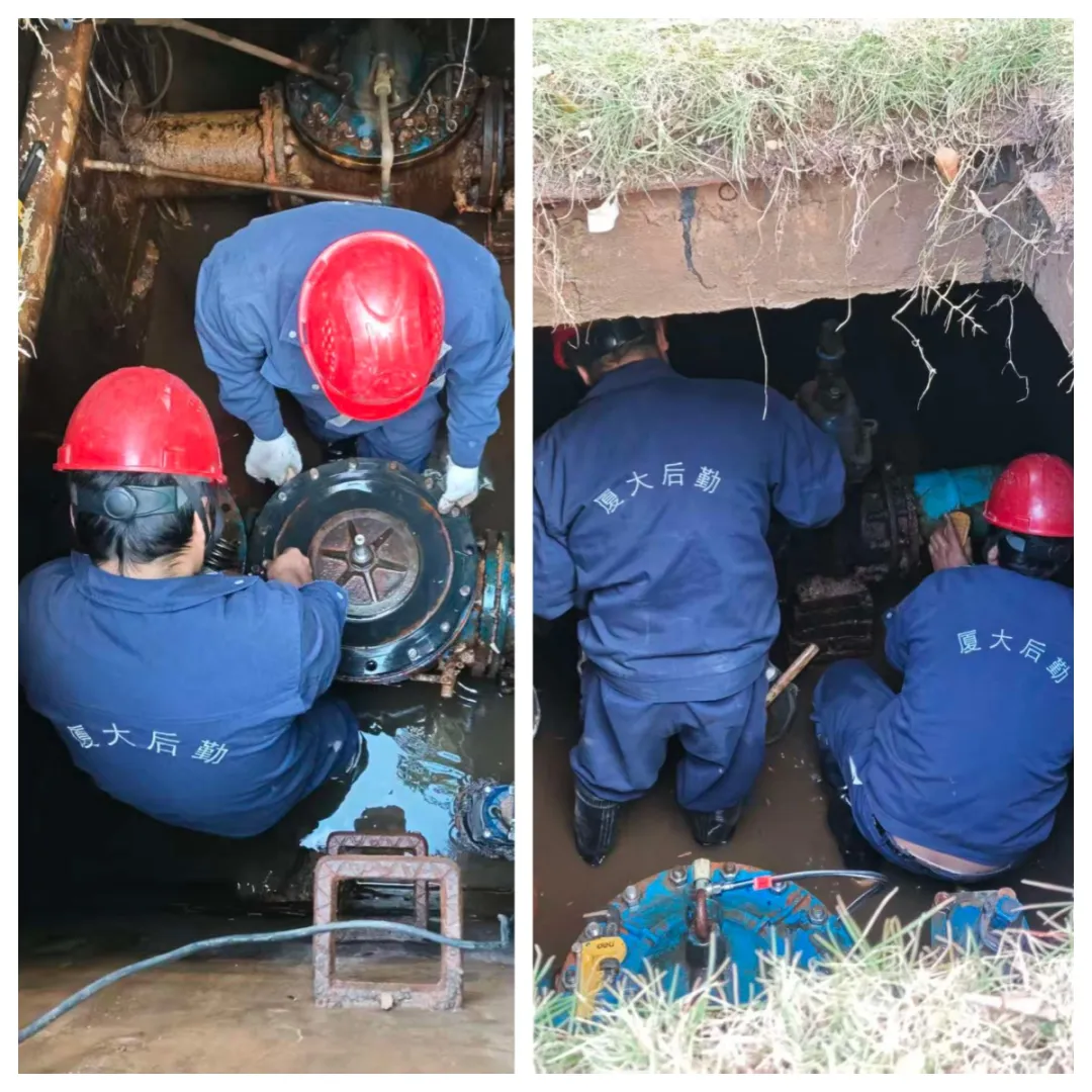 寒夜坚守护湖清，后勤水电显担当